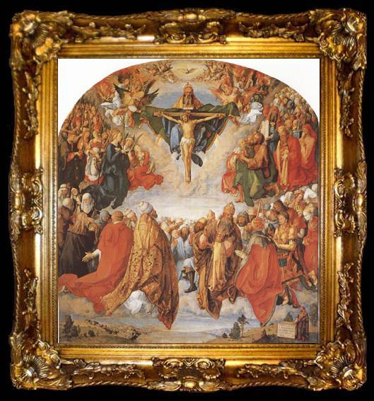 framed  Albrecht Durer The Adoration of the Trinity (mk08), ta009-2